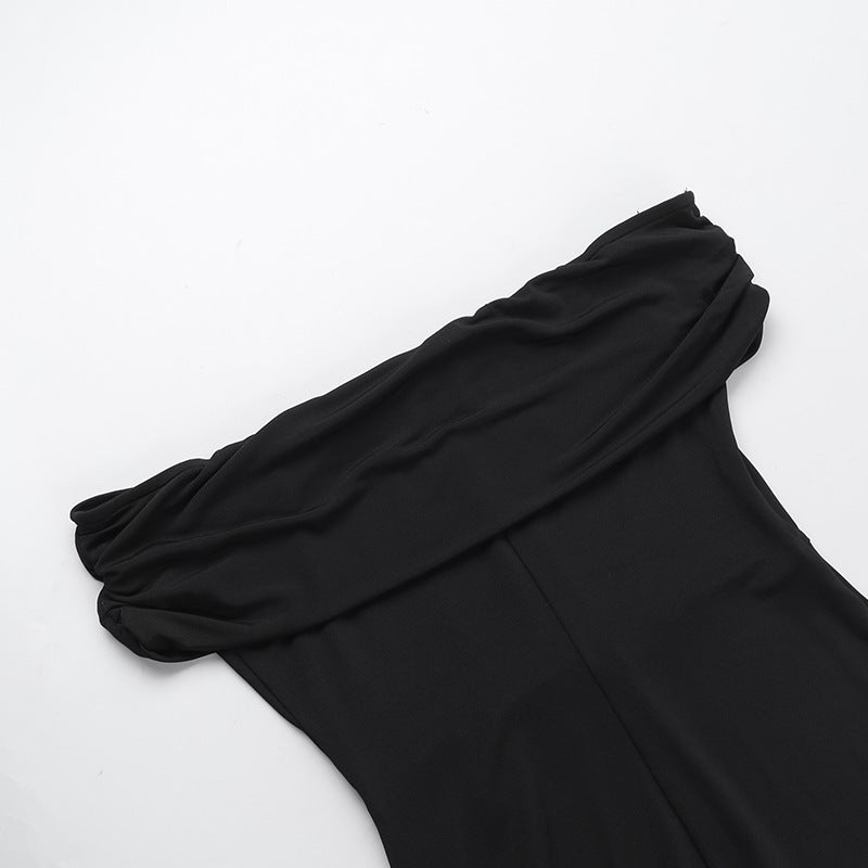Showstopper Slit Dress Black