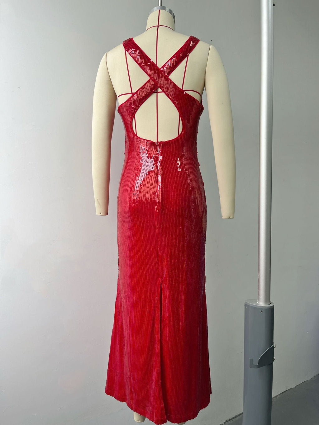 Hexed Bodycon Dress Red