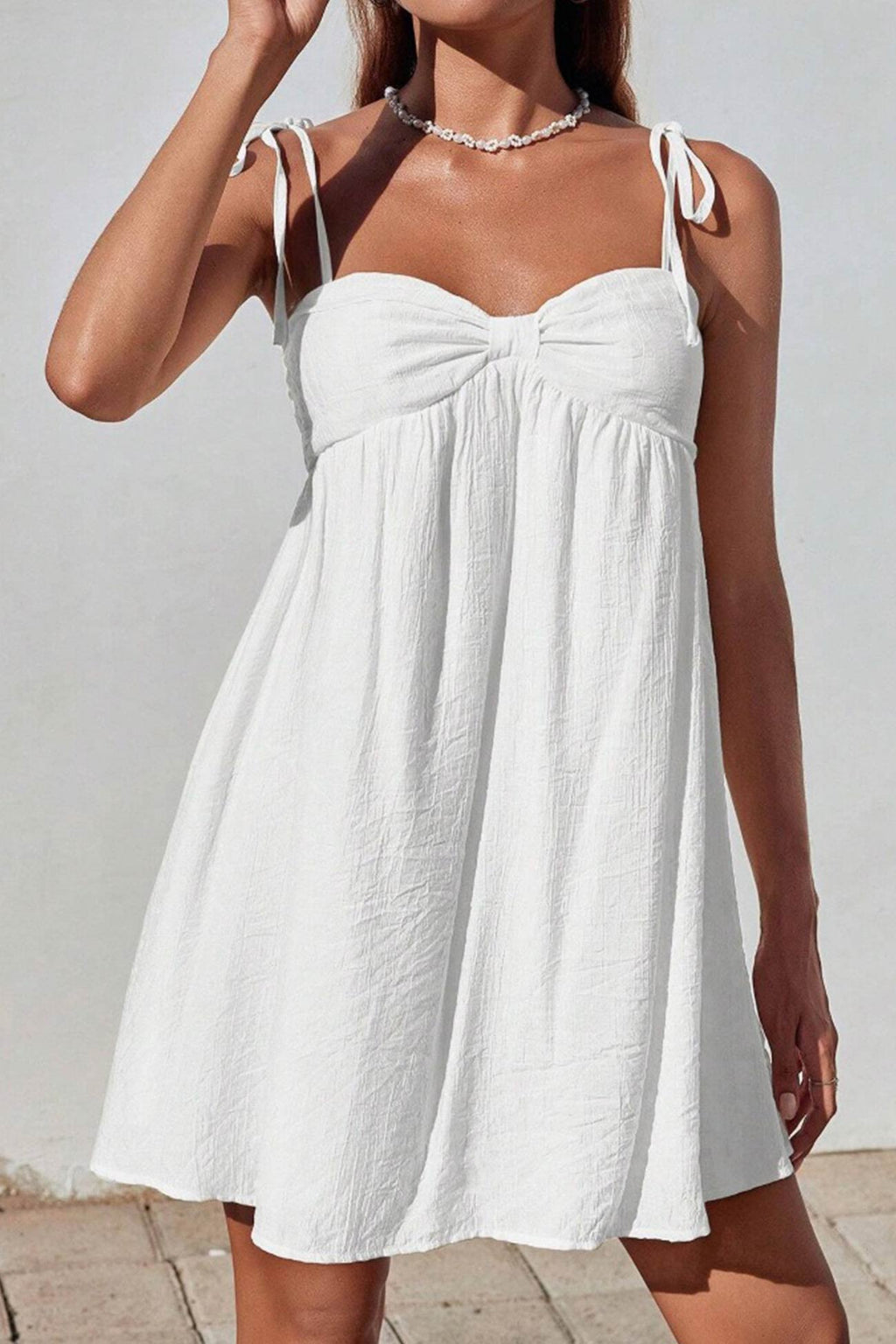 Bow Tie up Cami Mini Dress