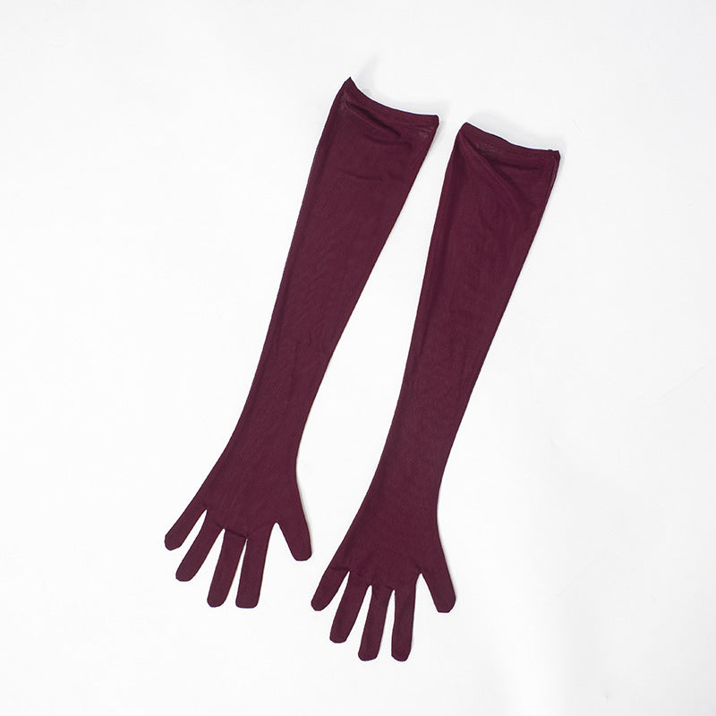 Hudson Maxi Dress With Stole And Gloves Maroon