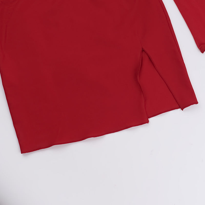 Flame Kissed Dress Red