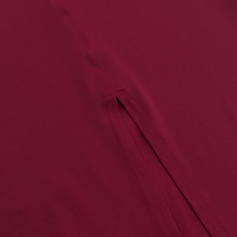 Horres Midi Dress Maroon
