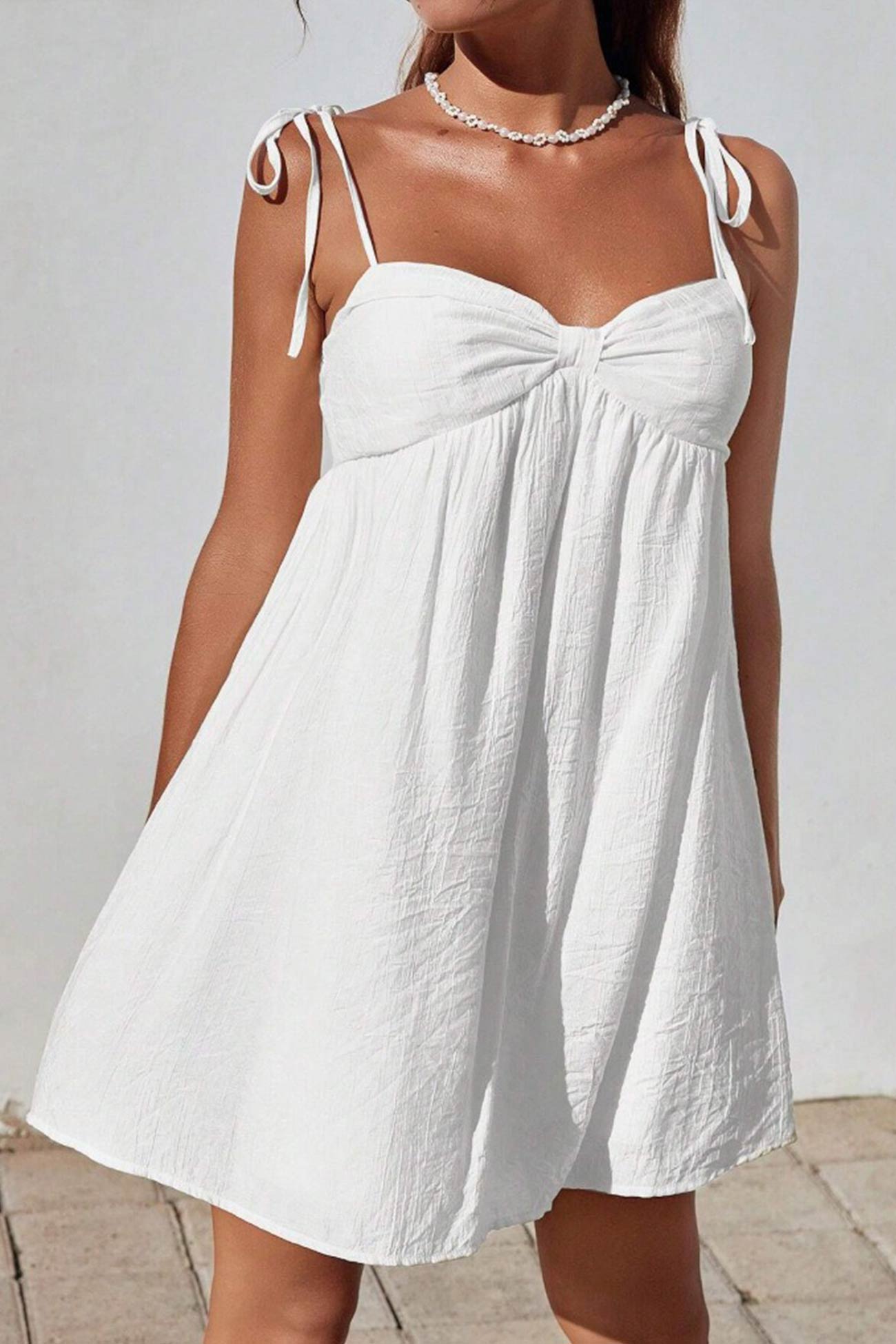 Bow Tie up Cami Mini Dress