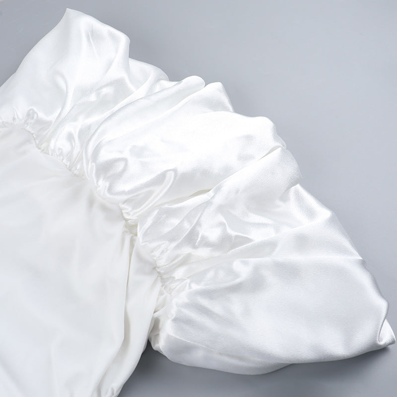 Frostene Off Shoulder Mini Dress White