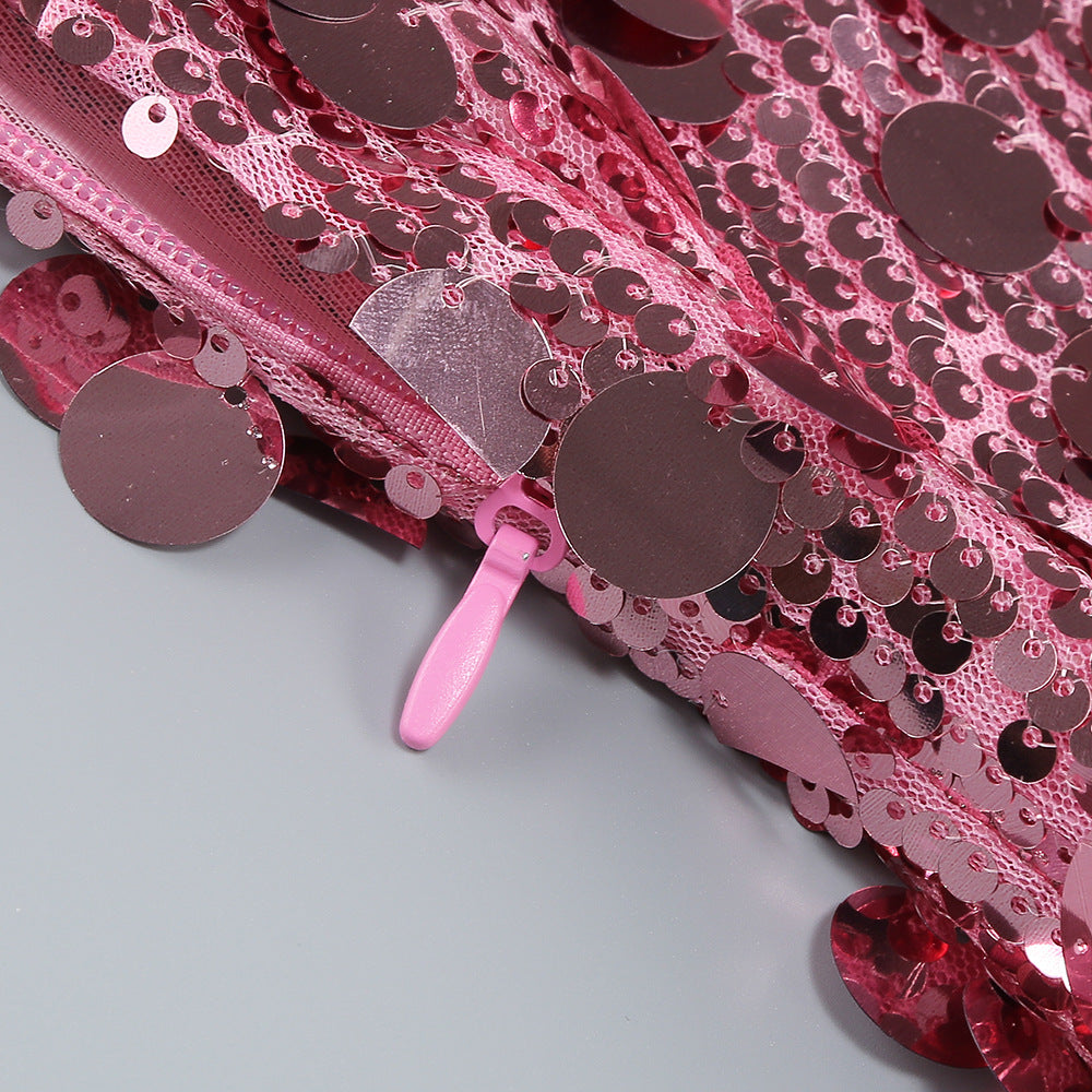 Shine On Mini Dress Pink