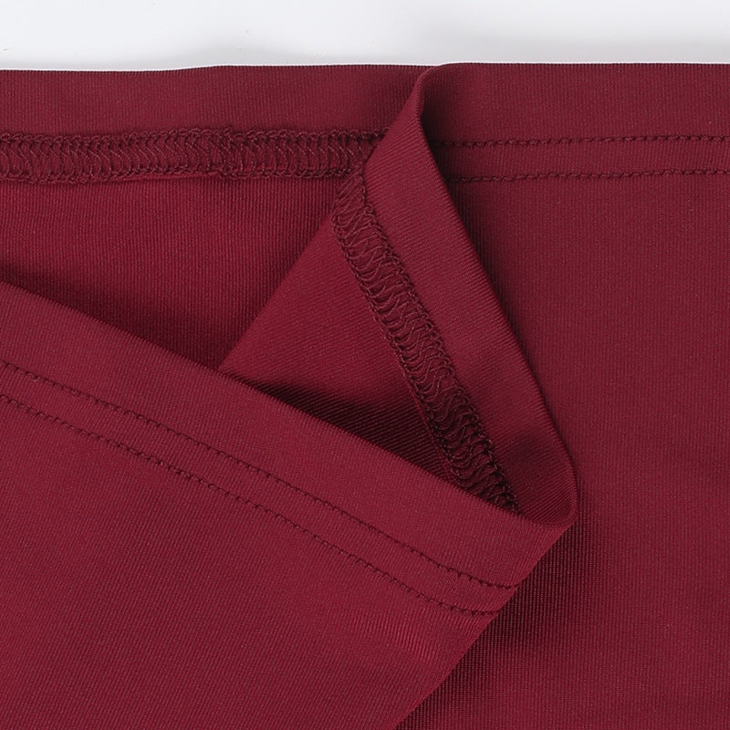 Crimson Kiss Mini Bodycon Dress Maroon