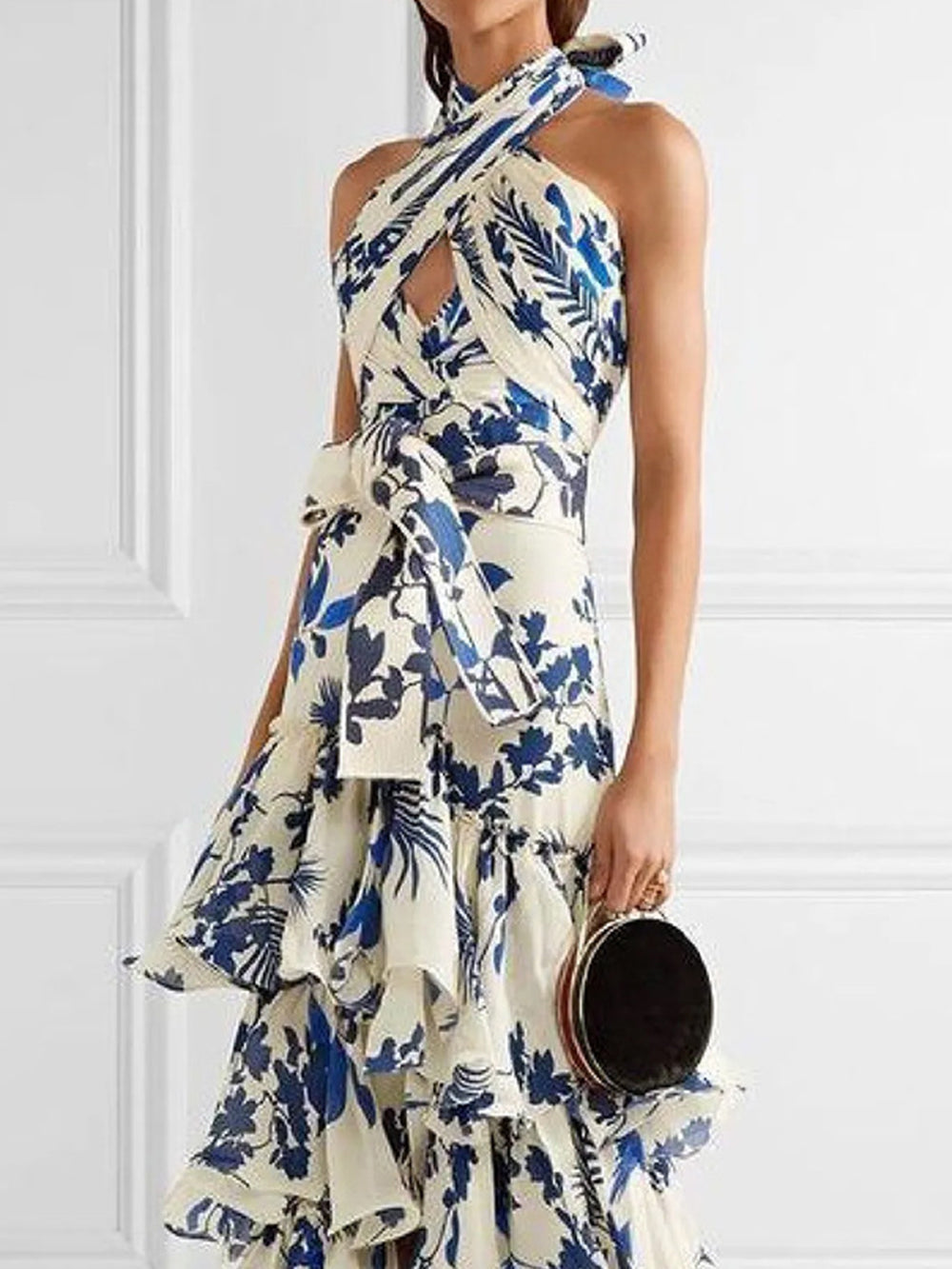 Lace Up Lolita Swing Skirt Maxi Dress
