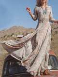 V Neck Chiffon Sexy Maxi Dress