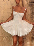 Lace A Hem Mini Dress