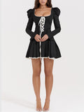 Lace Strap A Hem Mini Dress