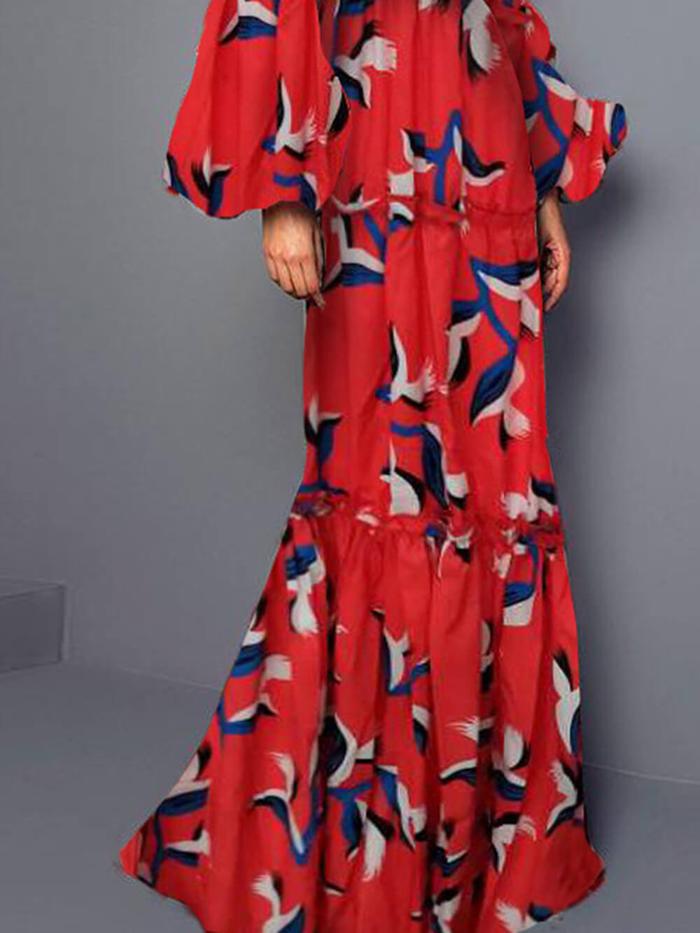Sexy V Neck Waist Cinching Maxi Dress