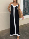 Amalfi Breeze Colorblock Suspender Maxi Dress