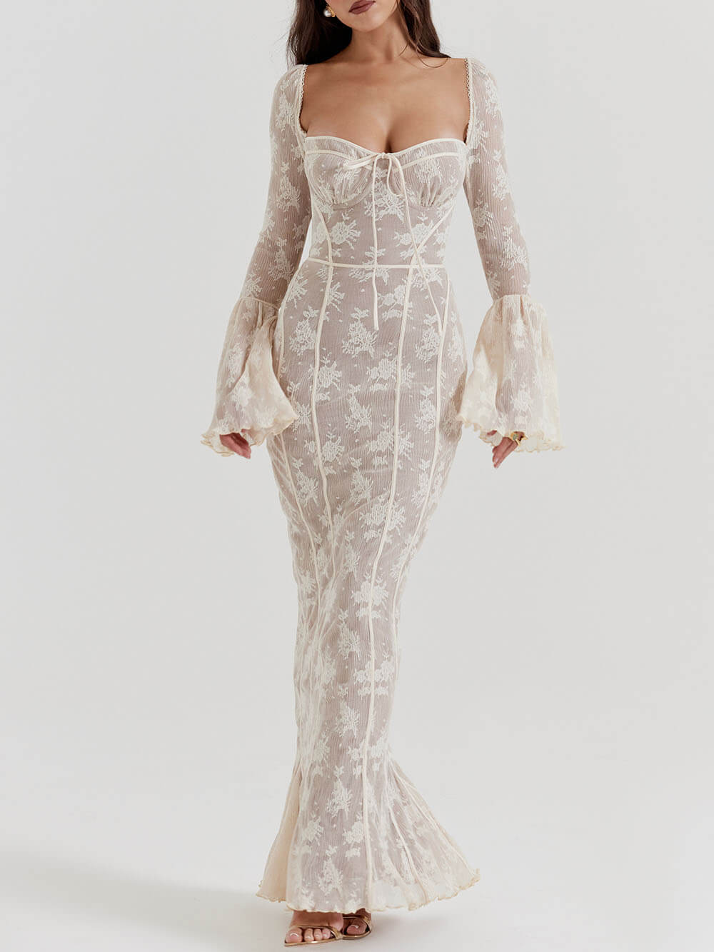 Antoinette Elegance Lace Maxi Dress