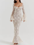 Antoinette Elegance Lace Maxi Dress