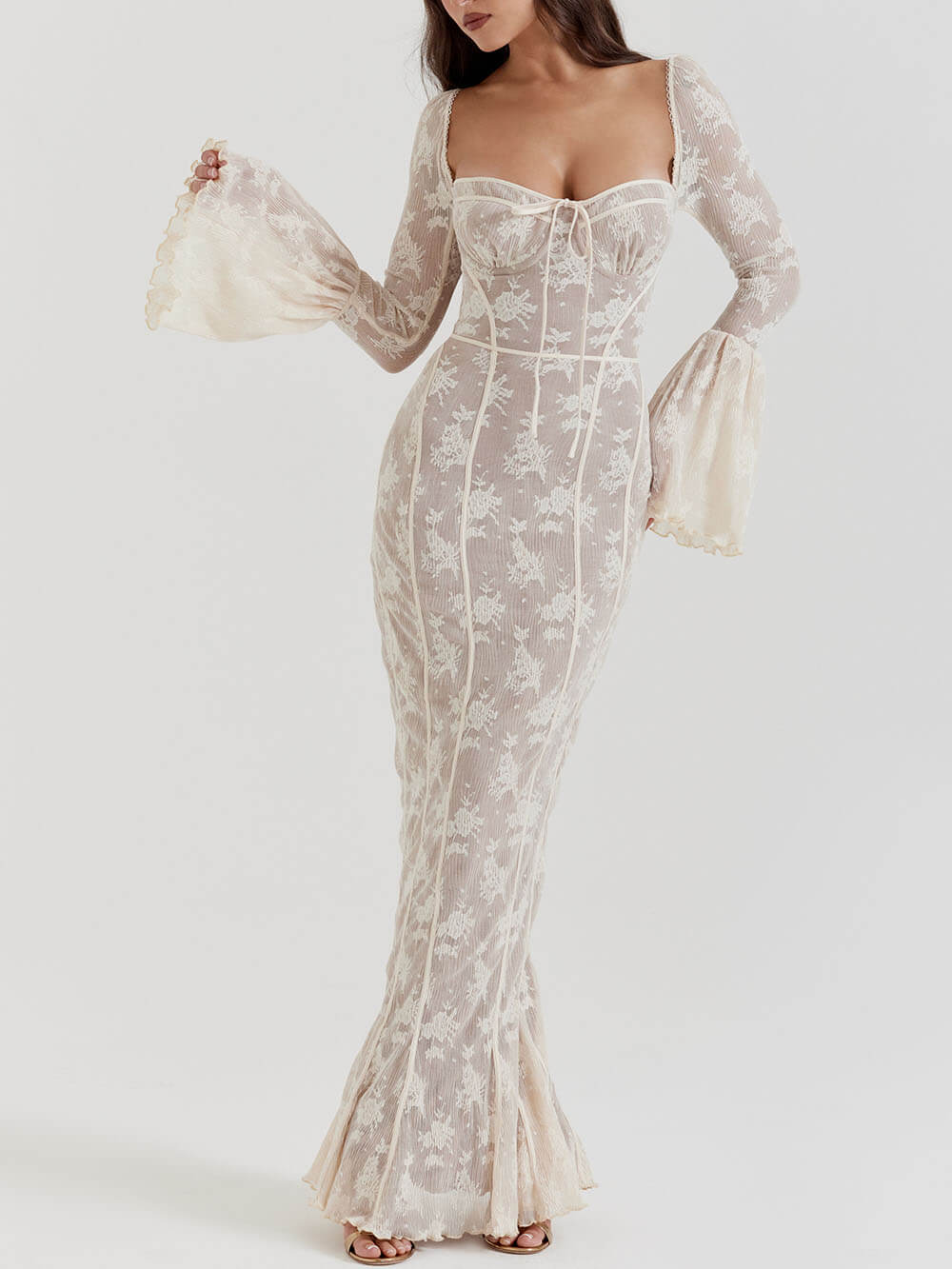 Antoinette Elegance Lace Maxi Dress