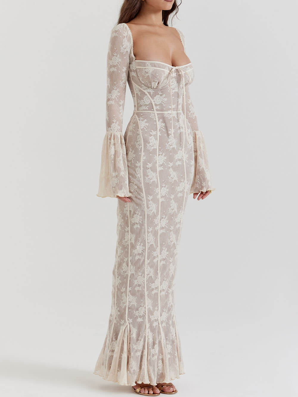 Antoinette Elegance Lace Maxi Dress