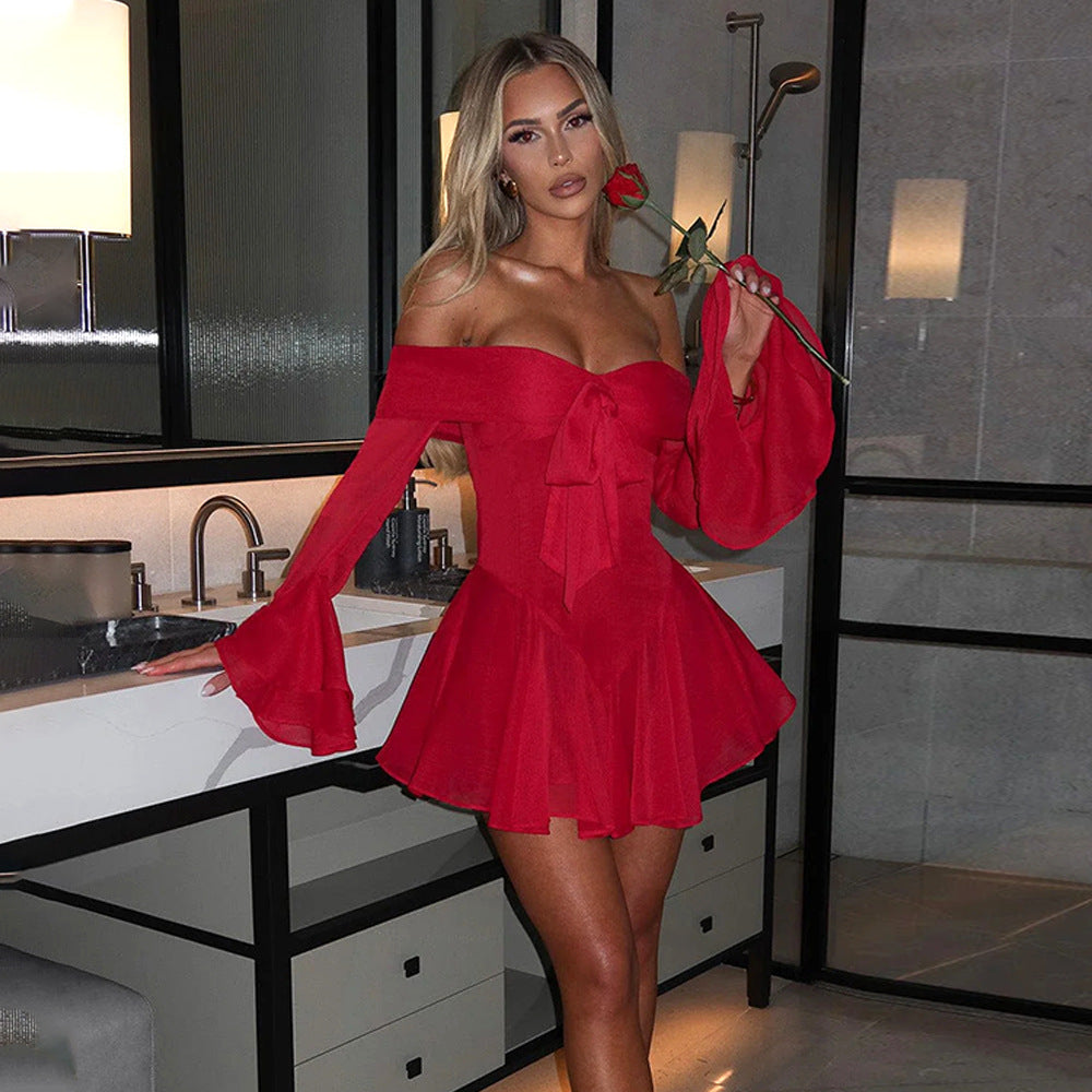 Savoca Mini Dress Red
