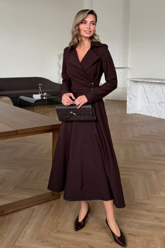Asymmetrical V Neck Maxi Dress