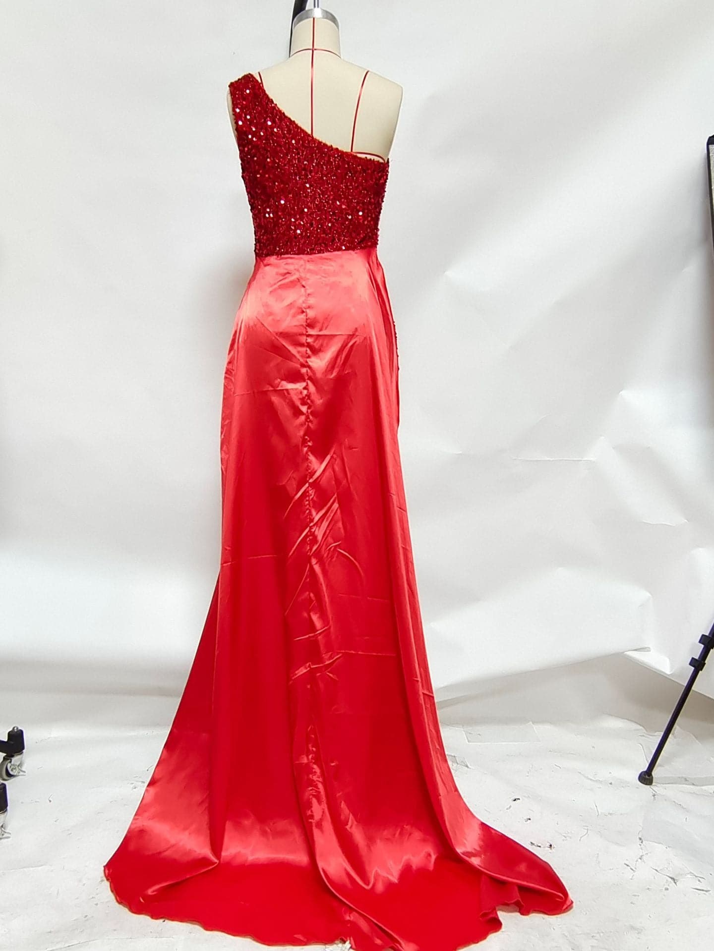 Vintage Red Shinny Ladies Dress