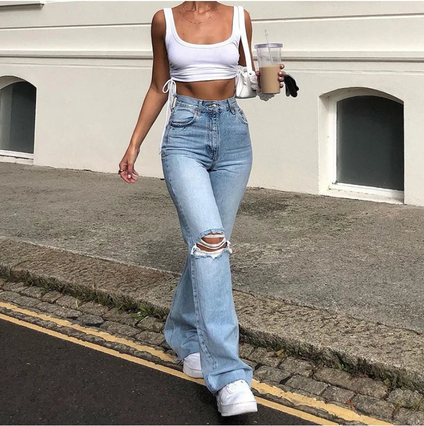 2024 Fashion Denim Flared Casual S2XL Women's Jeans