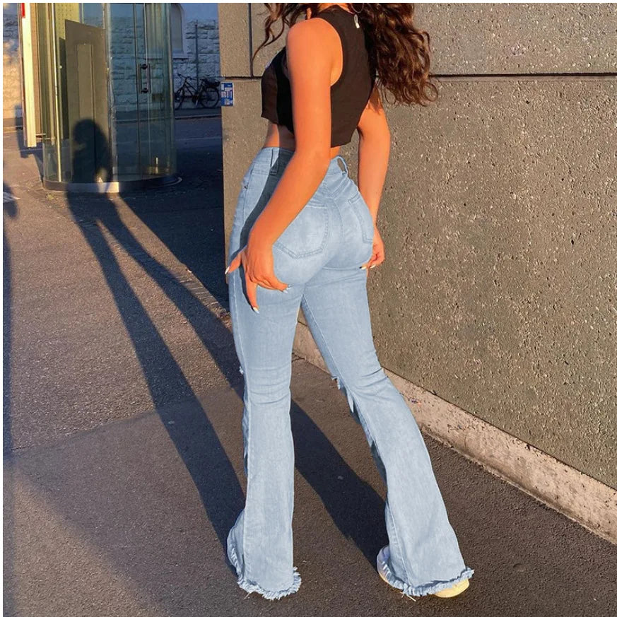 2024 Fashion Denim Flared Casual S2XL Women's Jeans