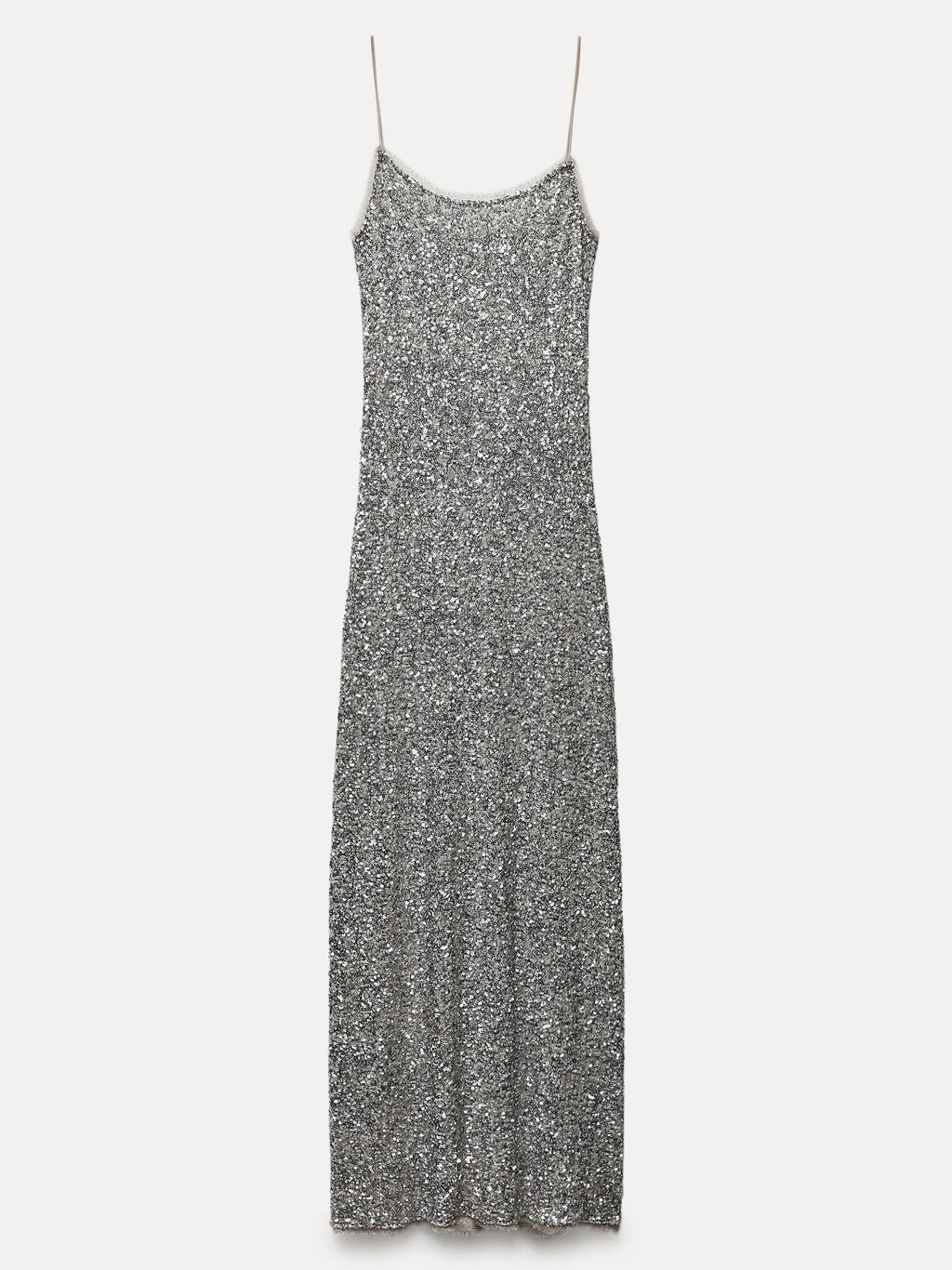 Sequin Slip Round Neck Dress