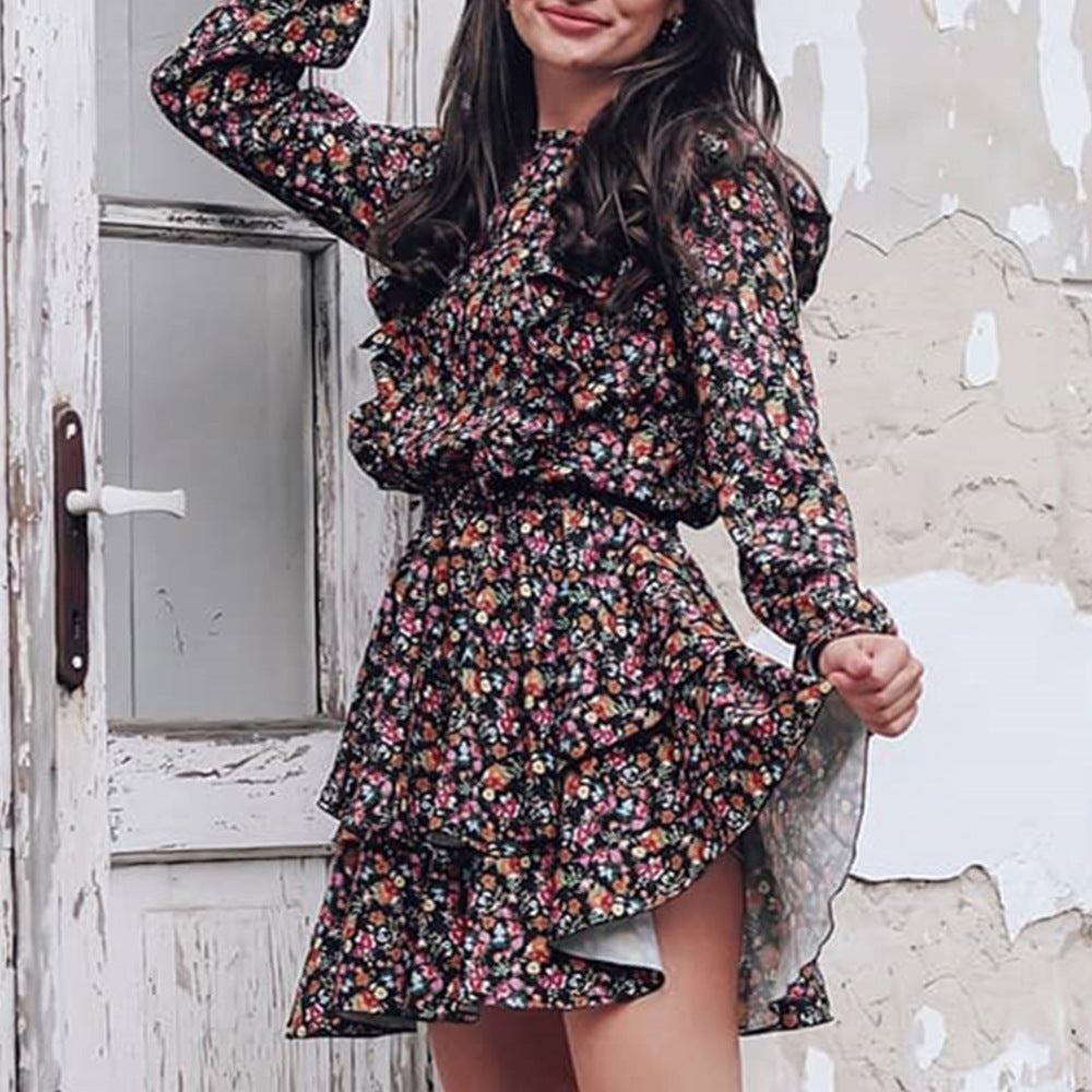 Flower District Pocketed Belted Velvet Dress