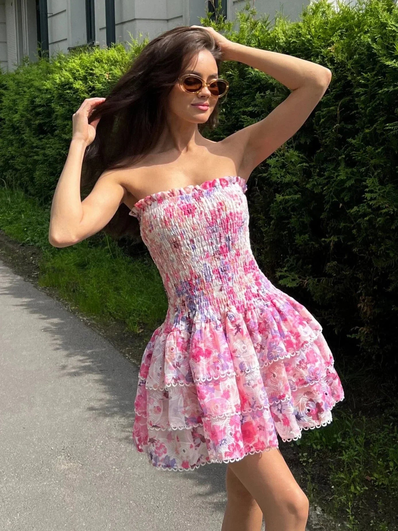 Rania Elegant Frilled Dress