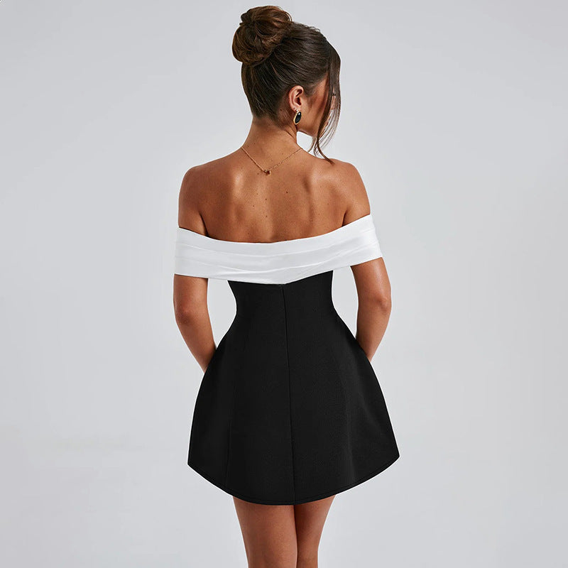 Dublin 2.0 Off Shoulder Mini dress Black