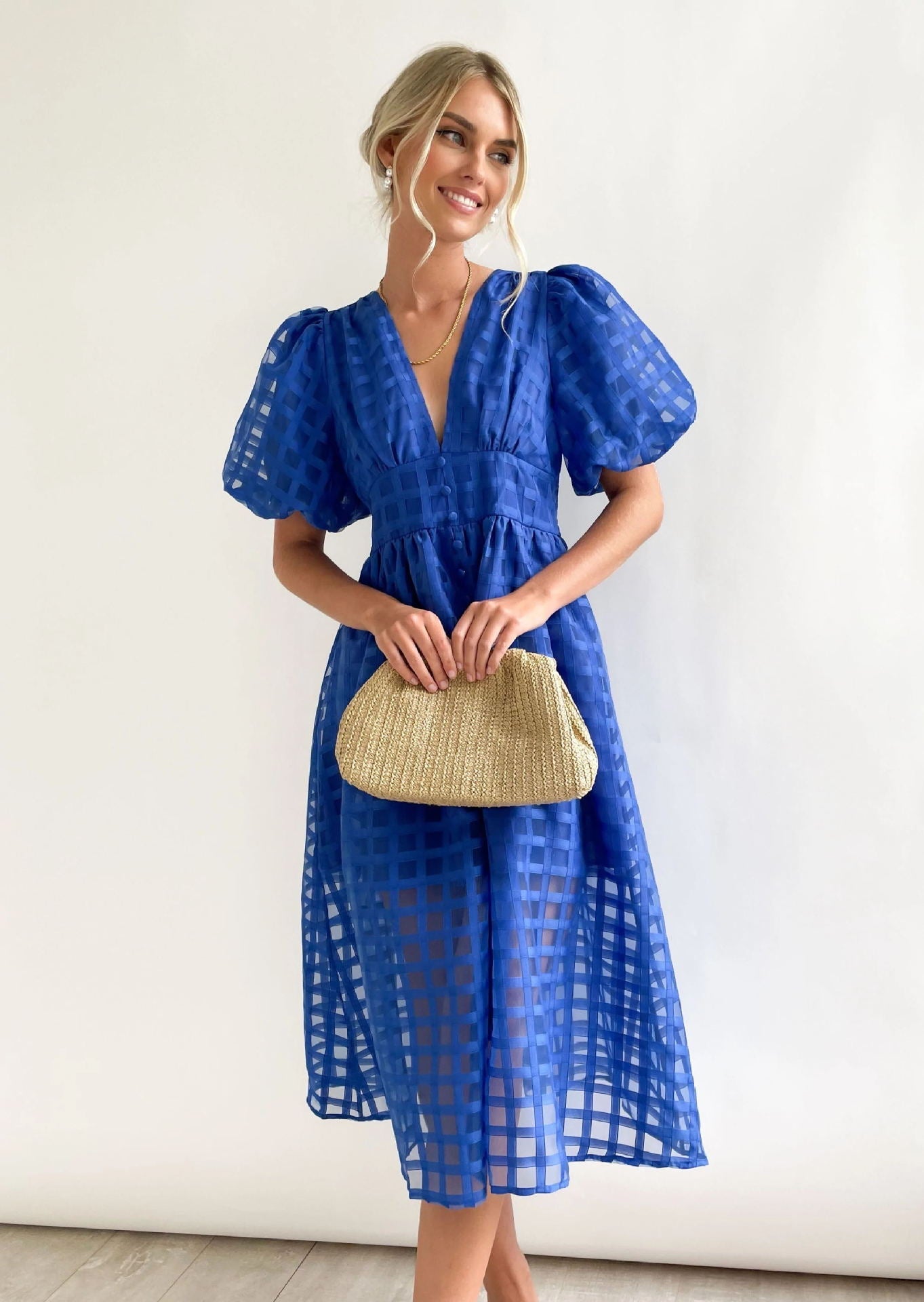 Paradise Midi Dress Blue