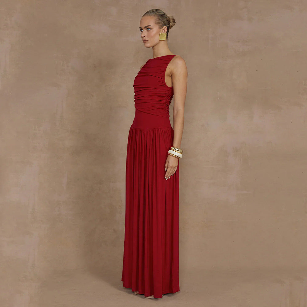 Trance Fit and Flare Dress Maroon