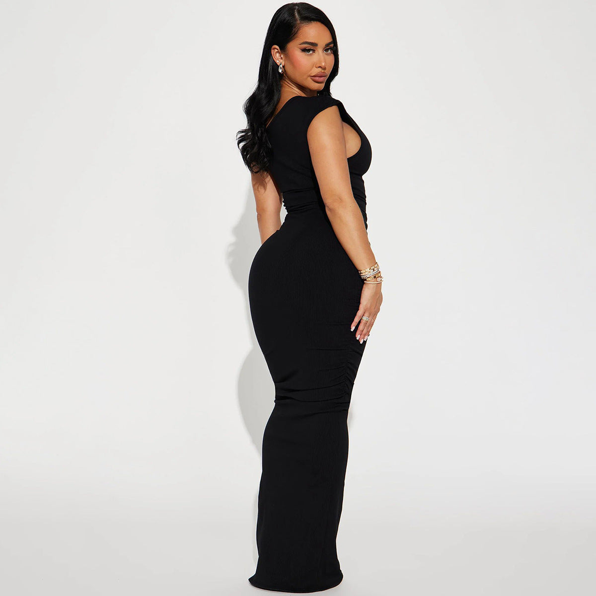 Mystical Off Shoulder Dress Black