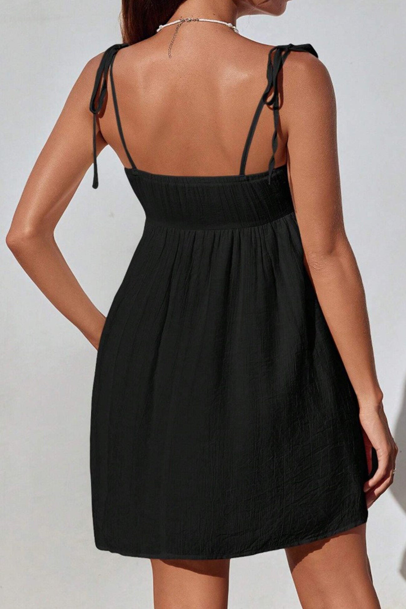 Bow Tie up Cami Mini Dress
