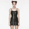 Rivet Webbing Slim Fit Adjustable Party Club Mini Gothic Dress