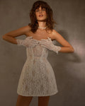 Illusion Strapless Short Mini A Line Wedding Dress Sequined Lace Backless Bridal Gown Bohemian Custom Made