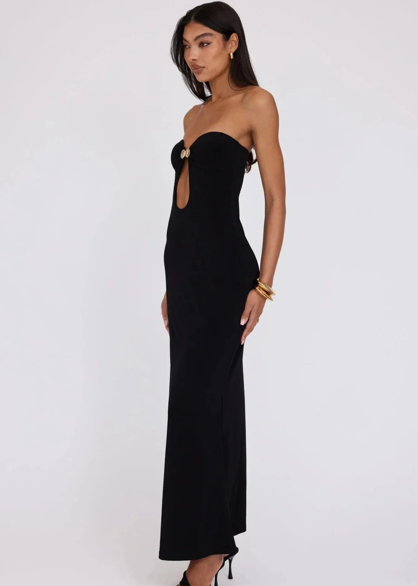 Isla Midnight Strapless Cut Out Maxi Dress