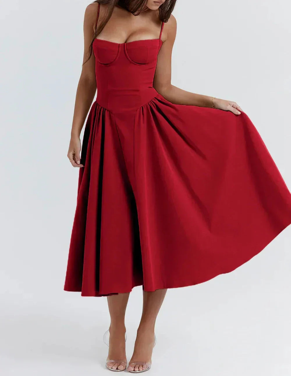 Carolyn Sleeveless Corset Midi Dress