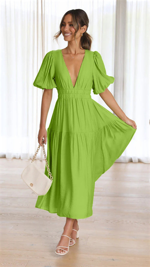 Brunch It Right Midi Dress Light Green