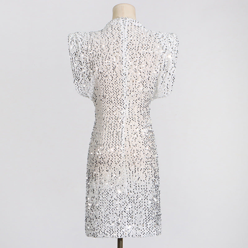 Party On Mini Dress Silver