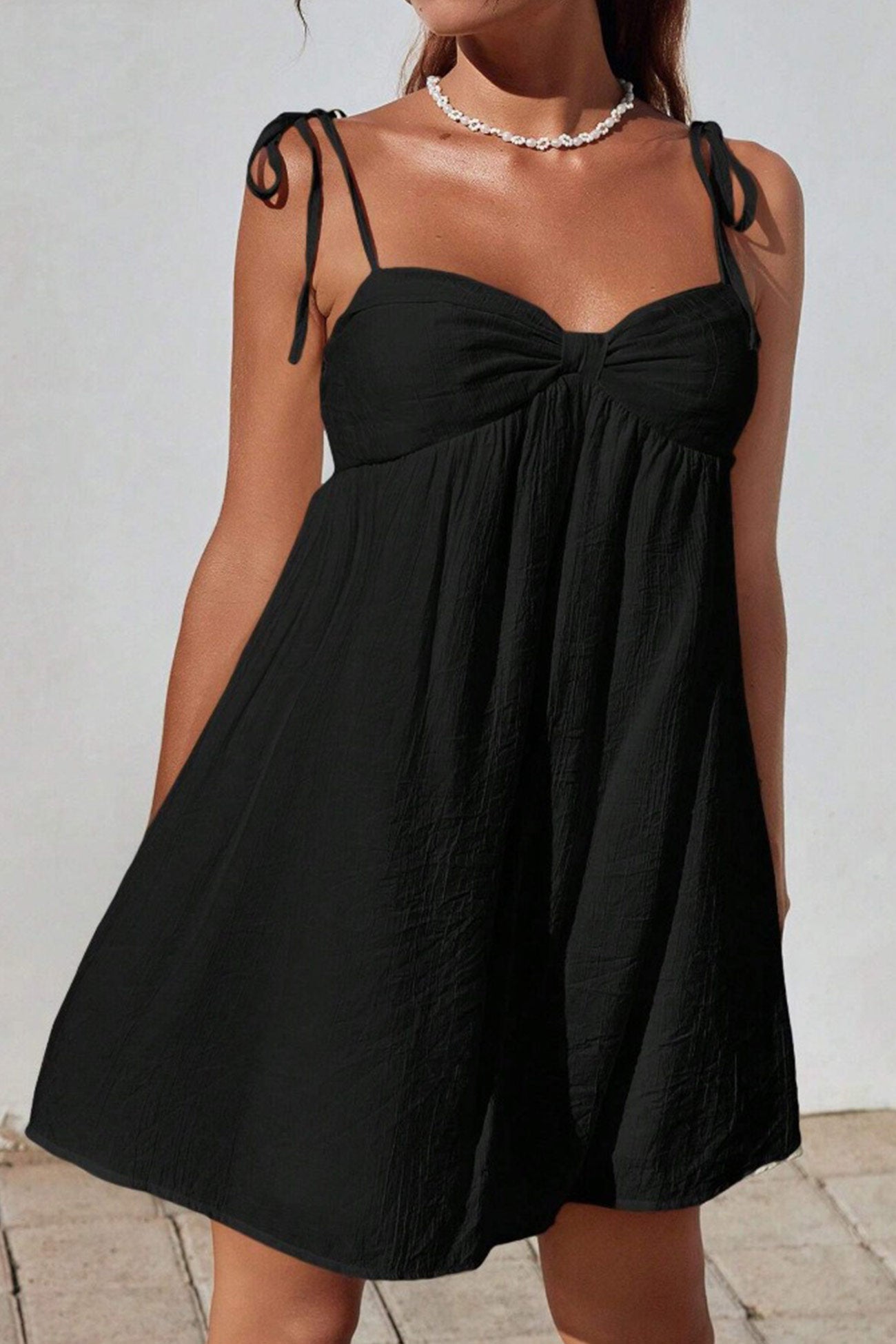 Bow Tie up Cami Mini Dress