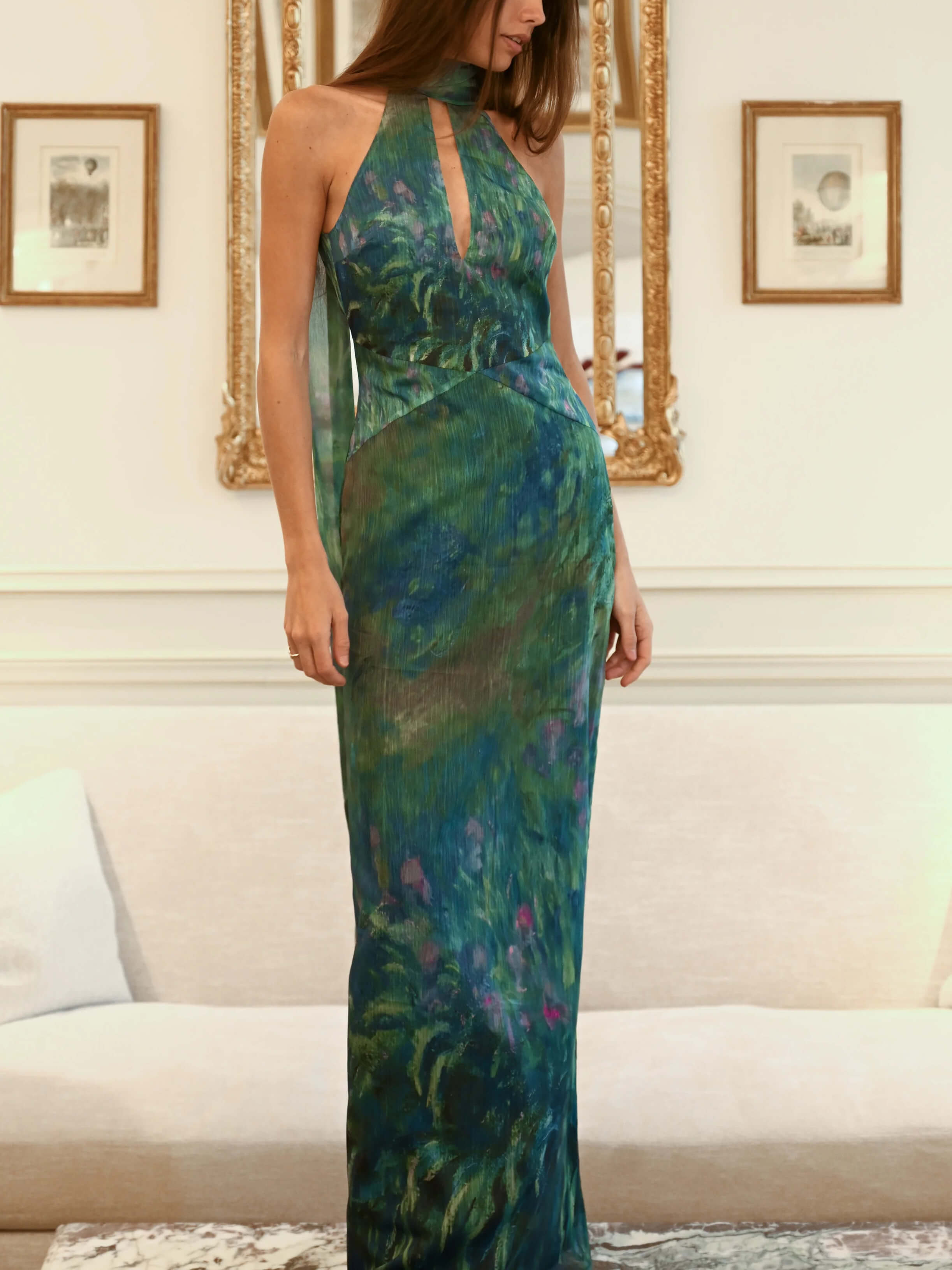 Monet maxi Dress Irises