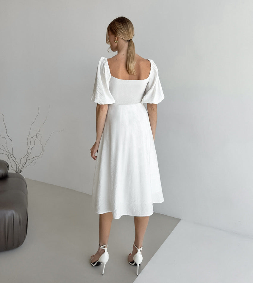 Fae Off Shoulder Dress White