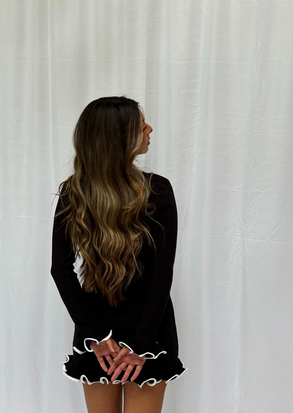 Ashira Knitted Long Sleeves Mini Dress