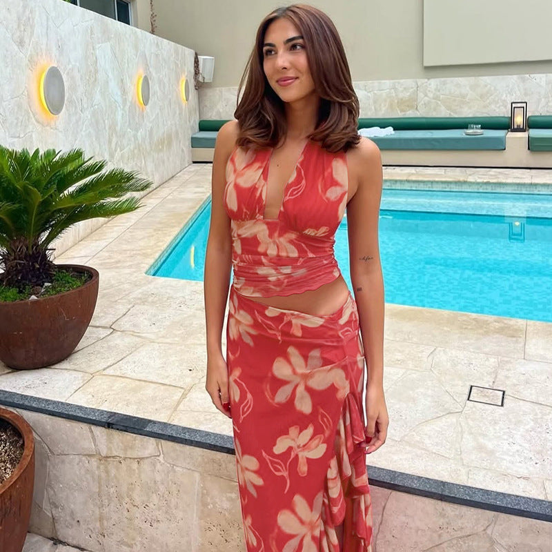 Rebus Maxi Dress Red