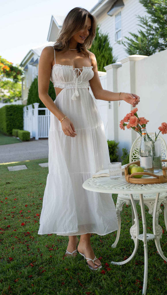 Saz Maxi Dress White
