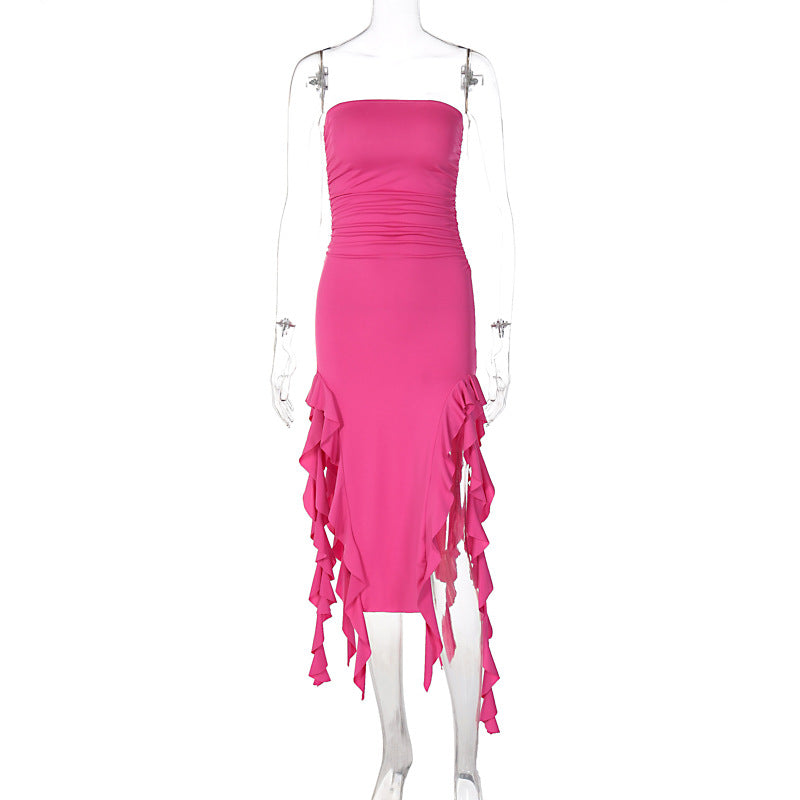 Aliza Mini Dress Rose Red