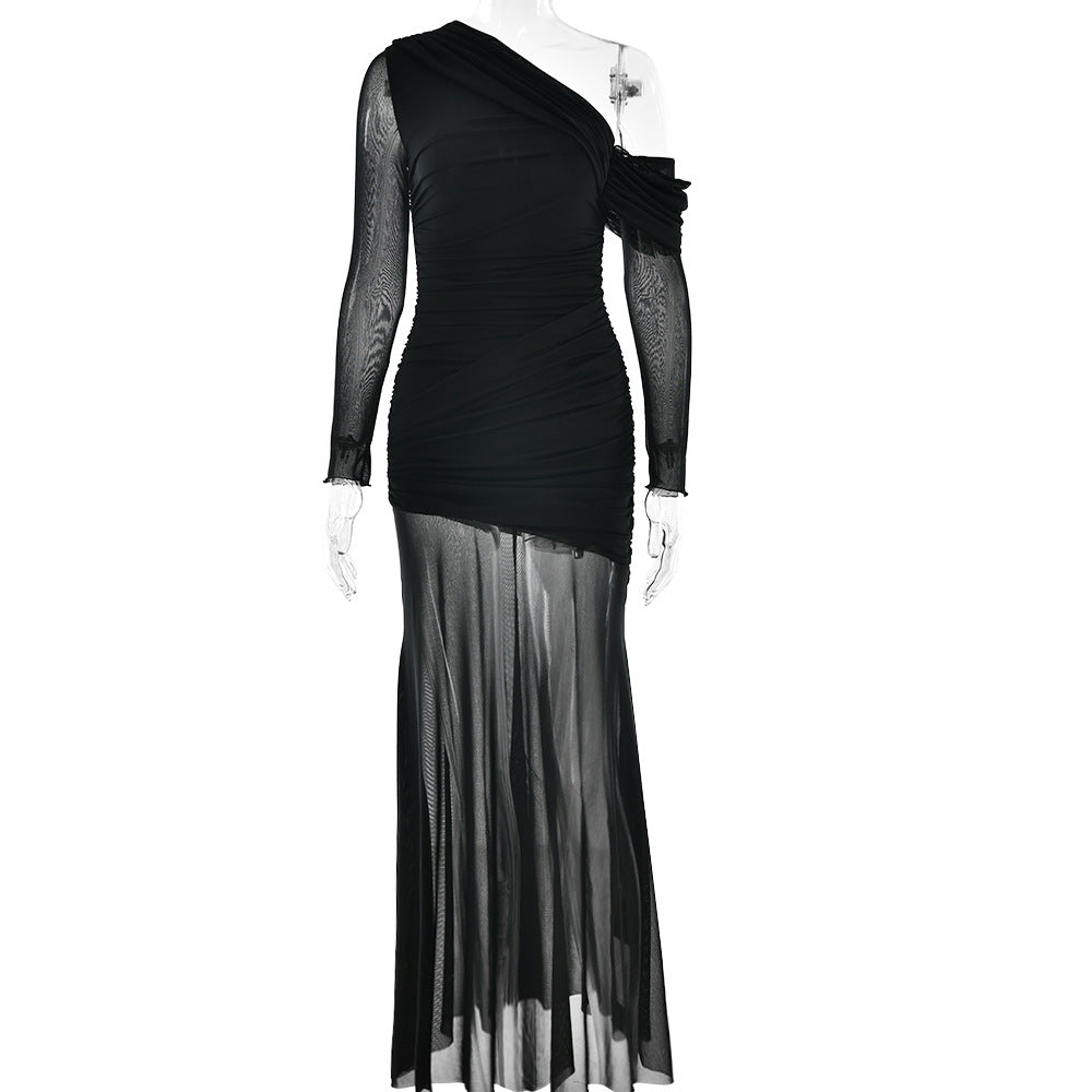 Soprano One Shoulder Dress Black