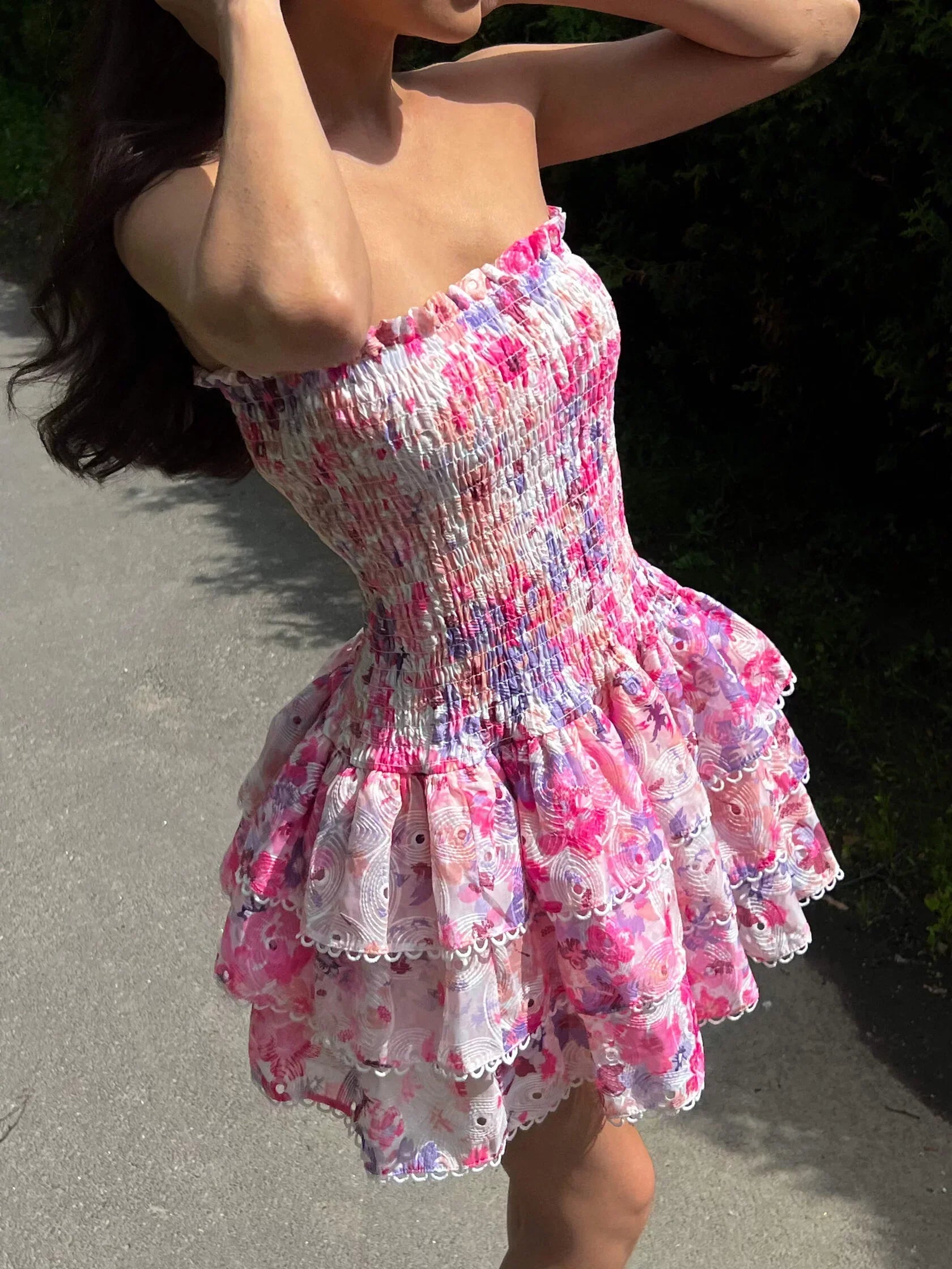 Rania Elegant Frilled Dress