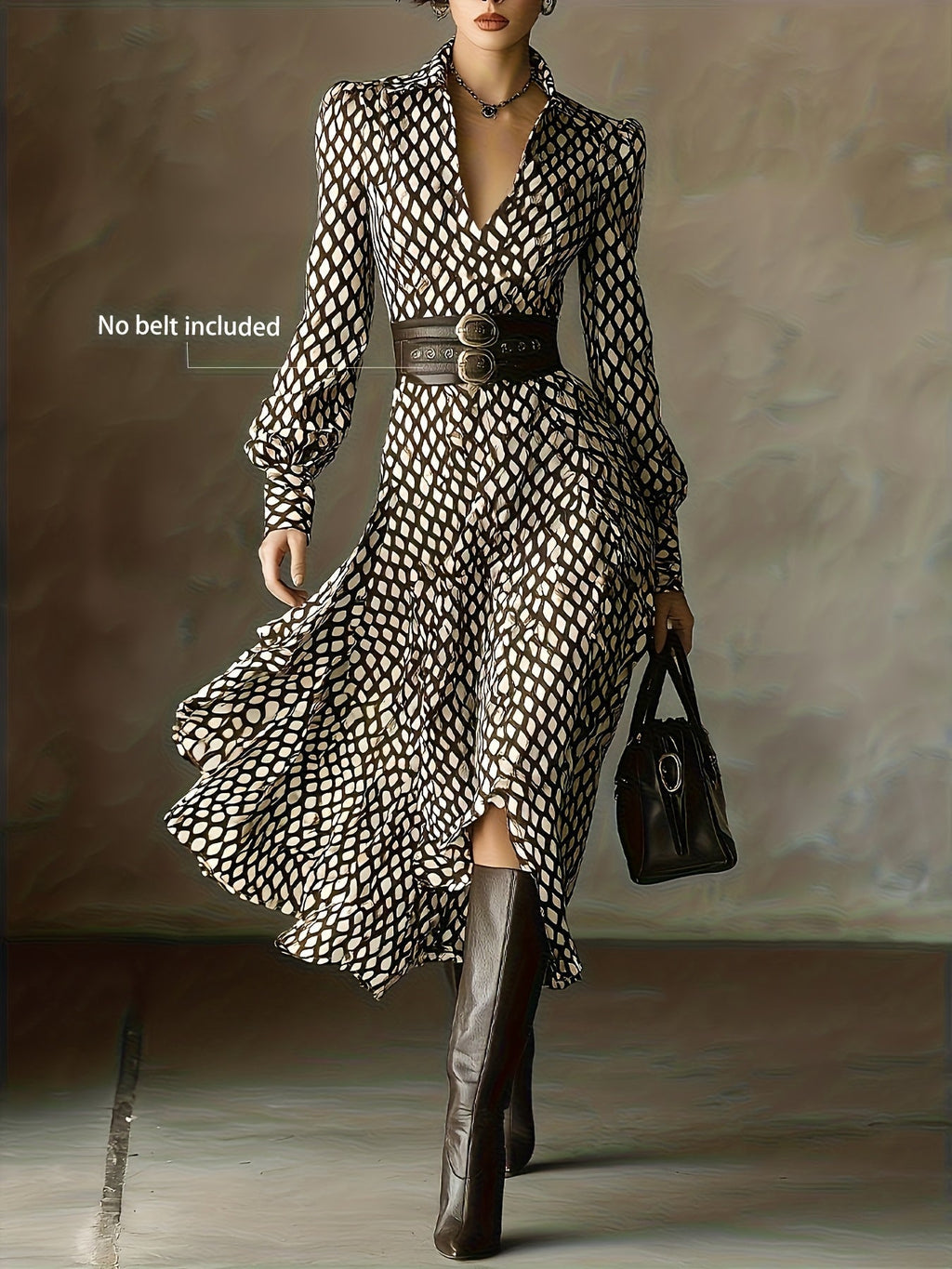 Izarah | Rhombus Print Dress