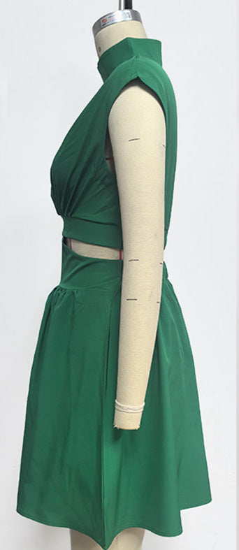 Glorina Mini Dress Dark Green